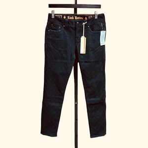 Rock Revival Greer Skinny Black Sequin Jeans Size 28 NWT